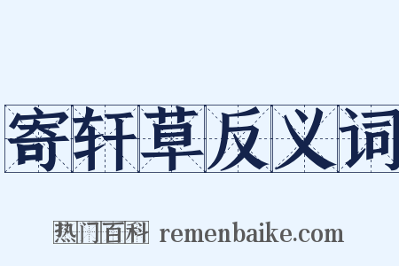 寄轩草反义词是什么意思的图片